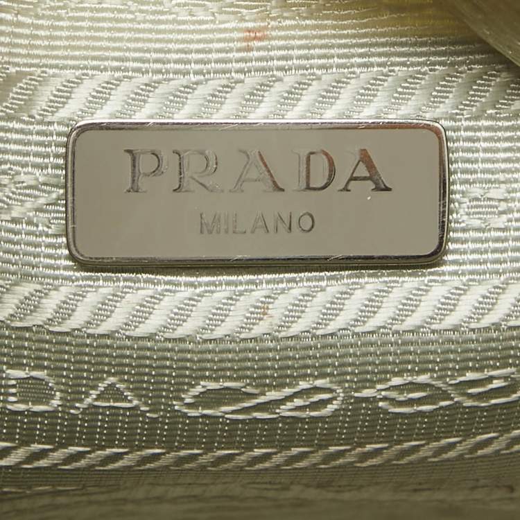 Pre Owned Prada Light Green Leather and Nylon Re-Edition 2005 Bag