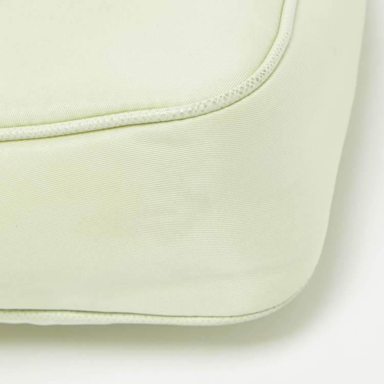 Pre Owned Prada Light Green Leather and Nylon Re-Edition 2005 Bag