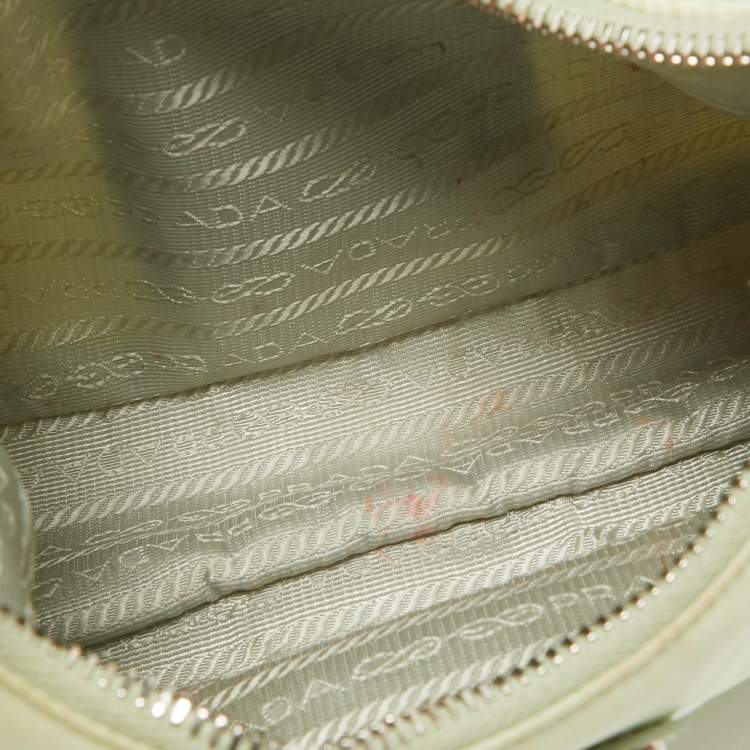 Pre Owned Prada Light Green Leather and Nylon Re-Edition 2005 Bag