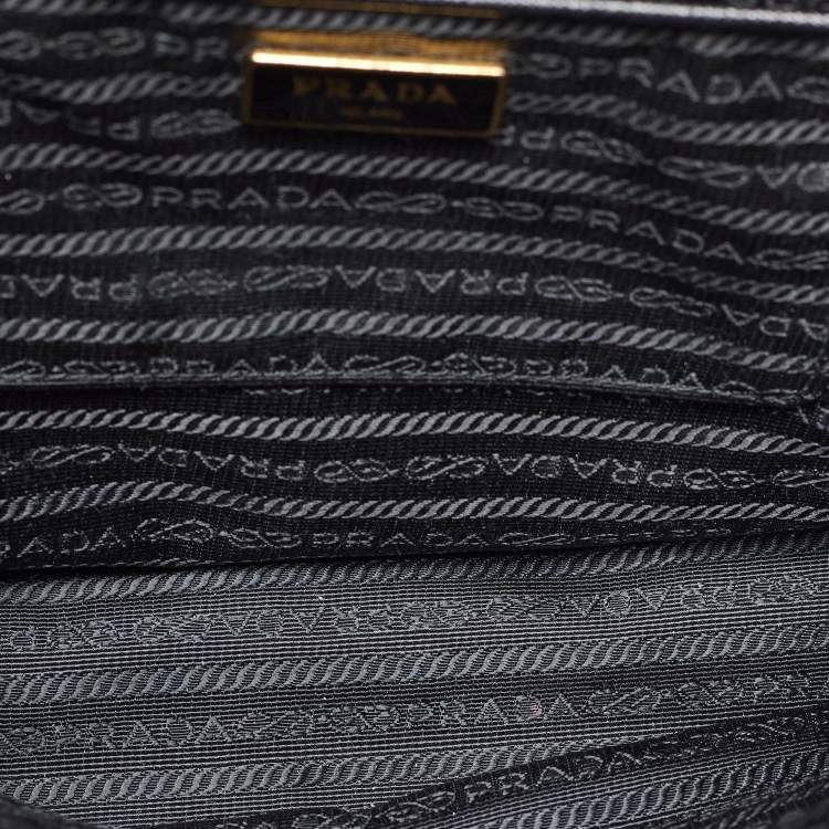 Pre Owned Prada Black Saffiano Leather Large Galleria Tote