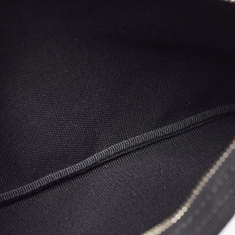 Pre Owned Prada Black/Clear PVC and Canvas Logo Beach Tote