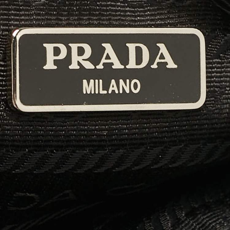 Pre Owned Prada Red Leather Grommet Shoulder Bag