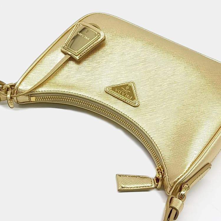 Pre Owned Prada Saffiano Tesuto Hobo Bag