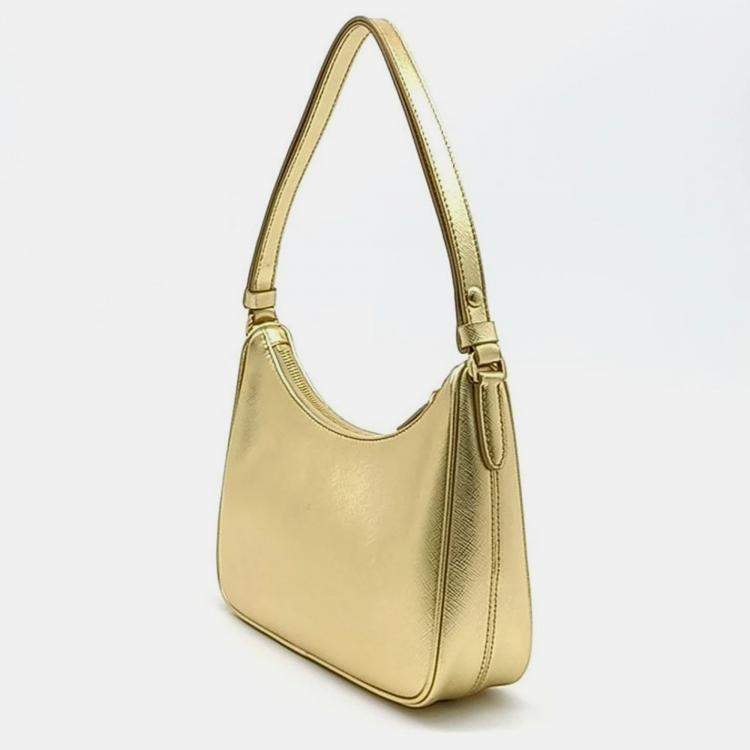 Pre Owned Prada Saffiano Tesuto Hobo Bag