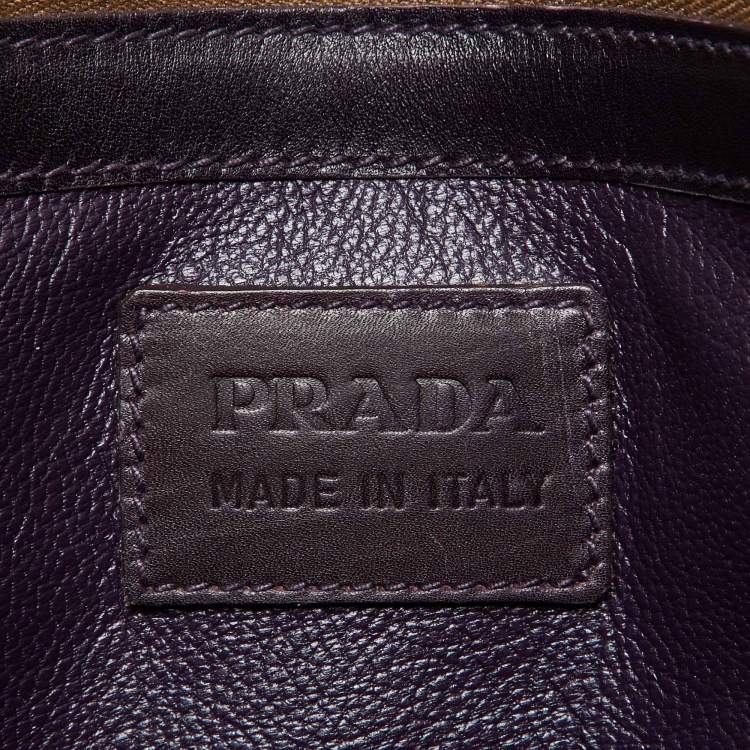 Pre Owned Prada Multicolor Crocodile Leather Lucido Lock Bag