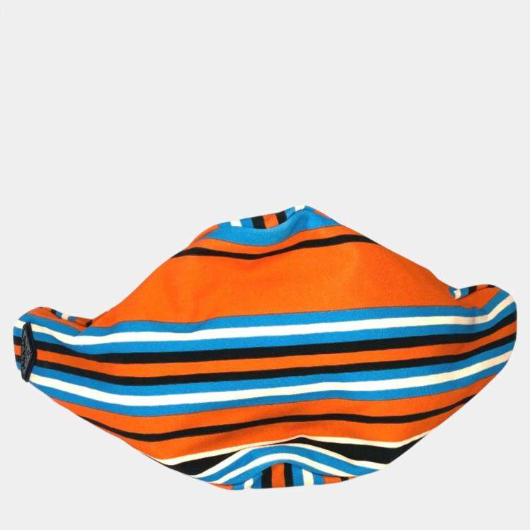 مملوكة مسبقًا Prada Orange Blue x Black stripe crossbody Bag
