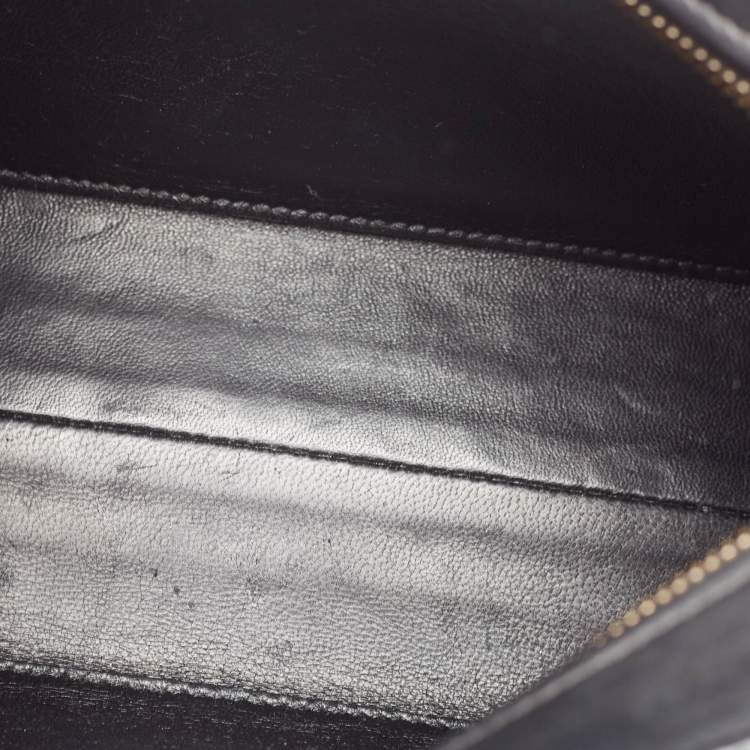 Pre Owned Prada Black City Calf and Saffiano Leather Esplanade Crossbody Bag
