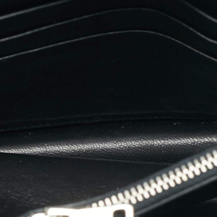 Pre Owned Prada Silver Saffiano Lux Leather Flap Chain Clutch