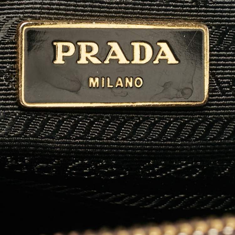 Pre Owned Prada Purple Patent Leather Medium Double Zip Galleria Tote