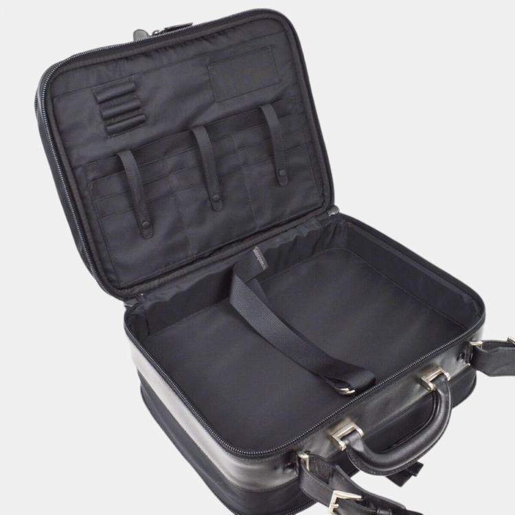 Pre Owned Prada Black Nylon Business Handbag