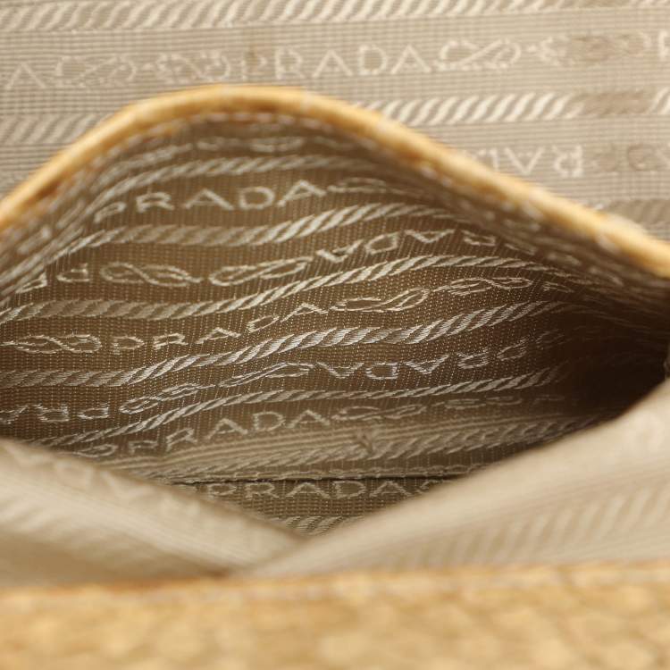 Pre Owned Prada Metallic Python Frame Satchel