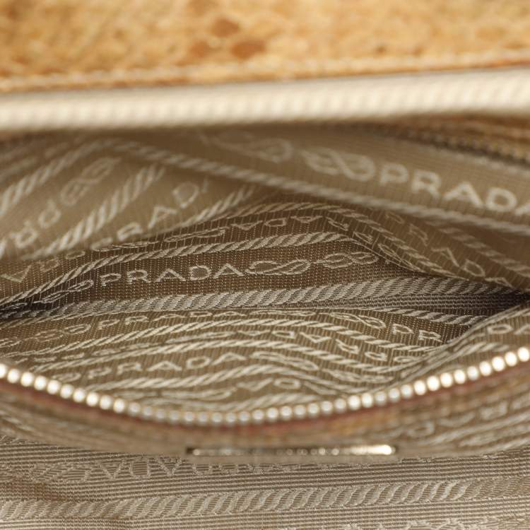 Pre Owned Prada Metallic Python Frame Satchel