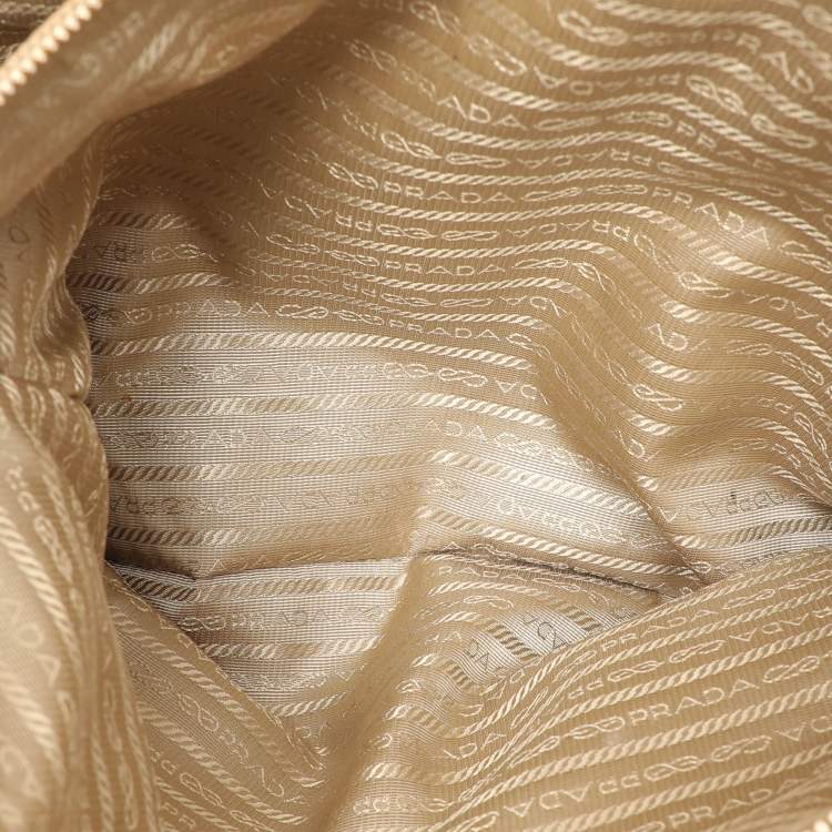 Pre Owned Prada Caramel Saffiano Lux Leather Large Galleria Double Zip Tote