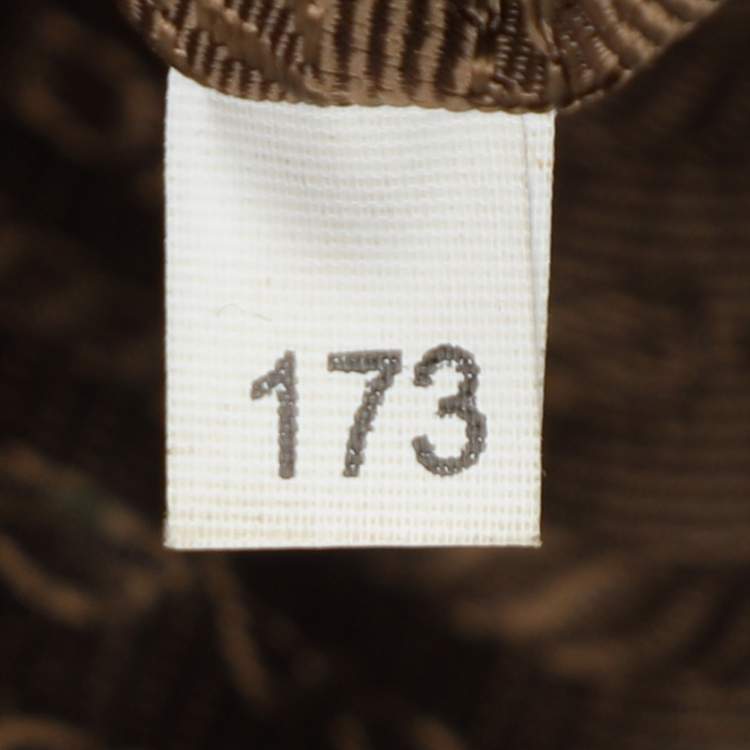 Pre Owned Prada Brown Pebbled Leather Bauletto Satchel