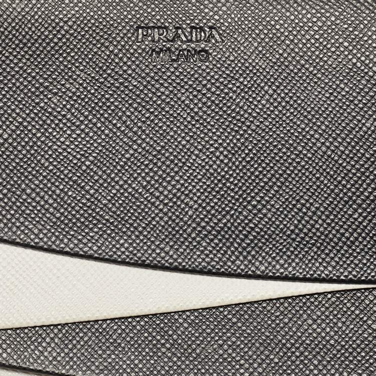 Pre Owned Prada Black Saffiano Metal Leather Flap Continental Wallet