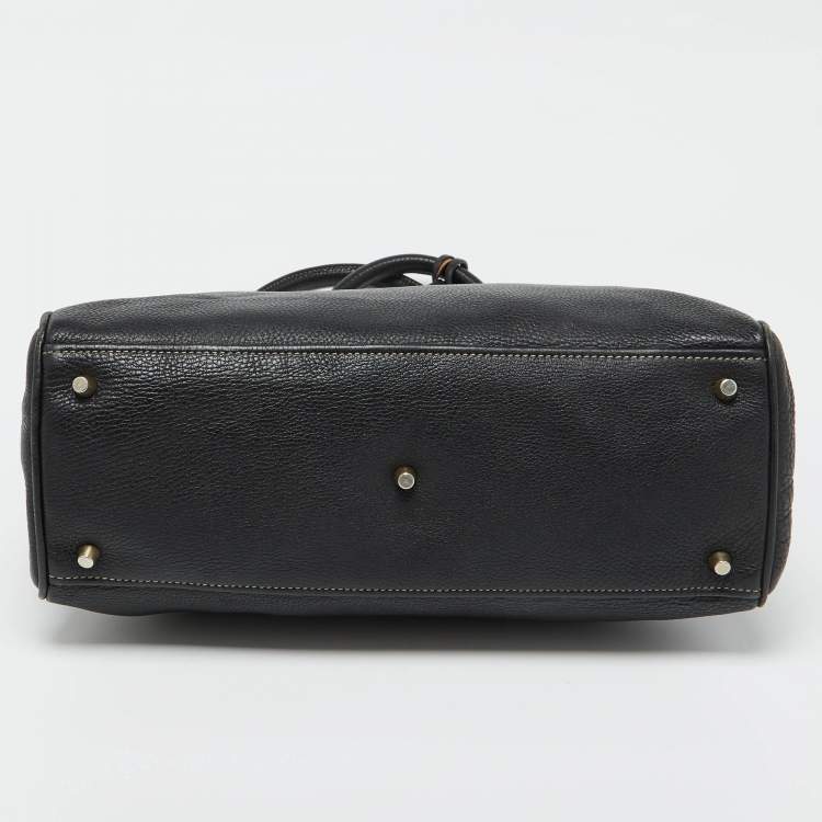 Pre Owned Prada Black Leather Vintage Satchel