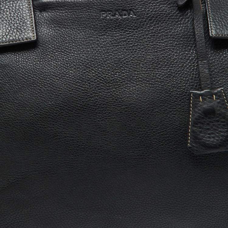 Pre Owned Prada Black Leather Vintage Satchel