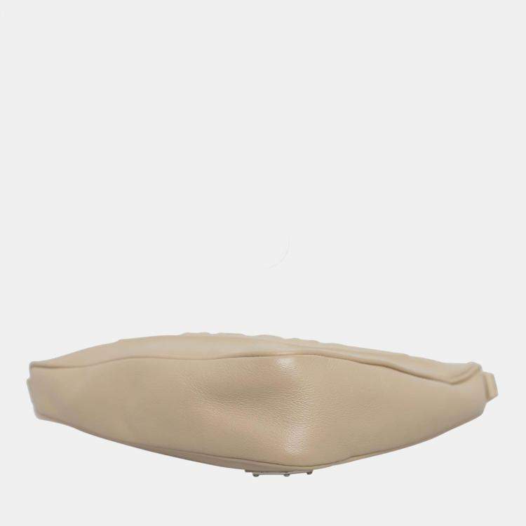 Pre Owned Prada Leather Triangle Pouch Bag