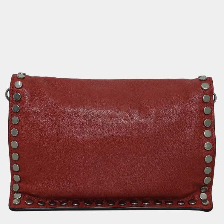 Pre Owned Prada Glace Calf Etiquette Crossbody Bag