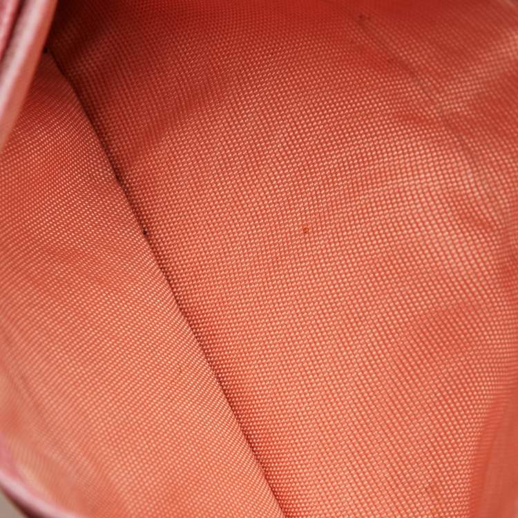 Pre Owned Prada Pink Saffiano Leather Logo Card Holder