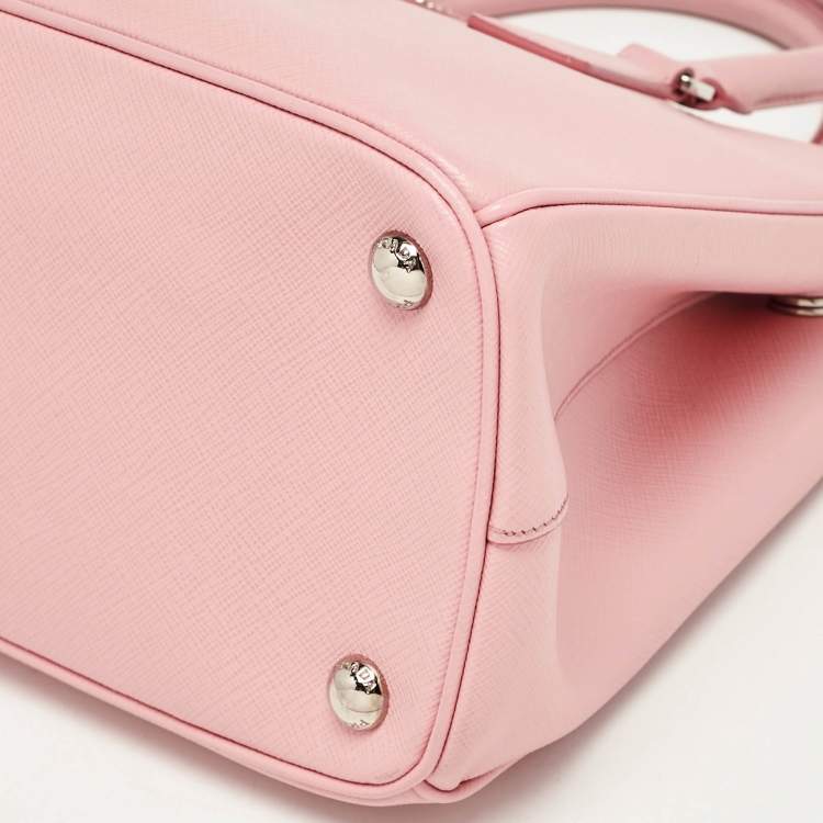 Pre Owned Prada Pink Saffiano Leather Medium Galleria Tote