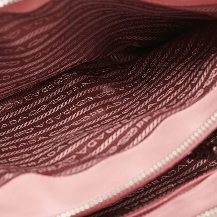 Pre Owned Prada Pink Saffiano Leather Medium Galleria Tote