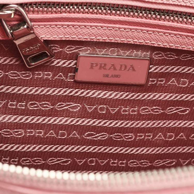 Pre Owned Prada Pink Saffiano Leather Medium Galleria Tote