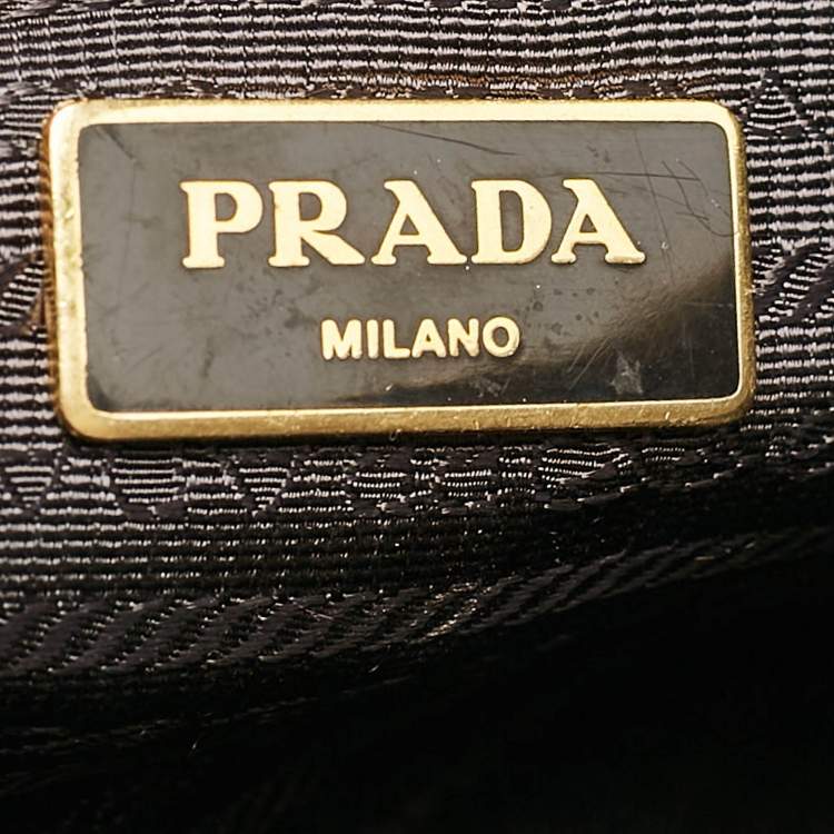 Pre Owned Prada Olive Green Saffiano Leather Extra Large Double Zip Tote