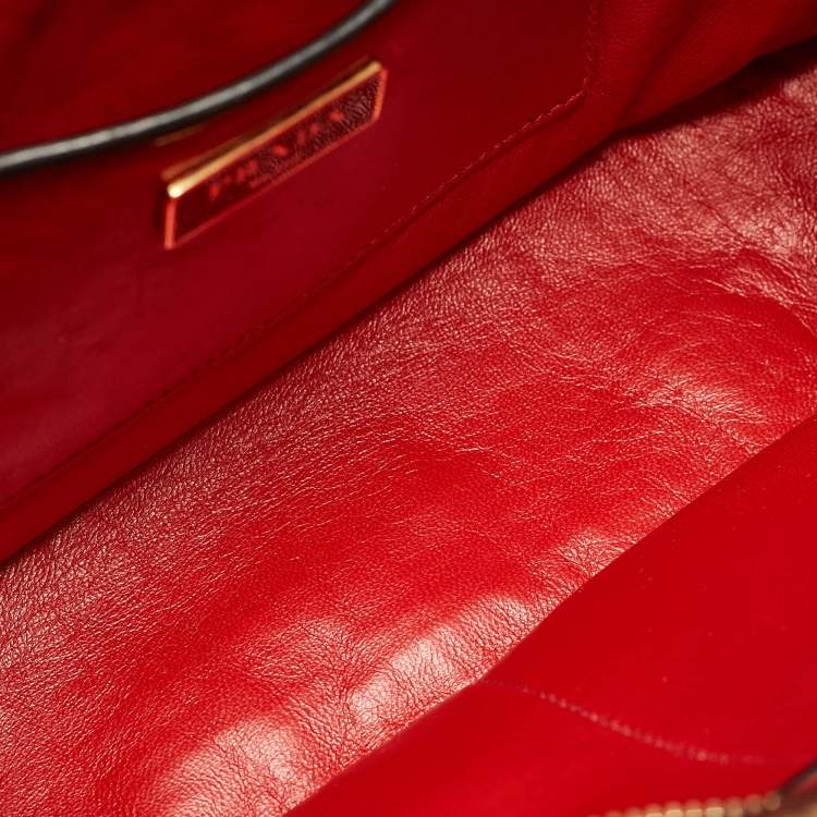 Pre Owned Prada Black Soft Calf Leather Double Zip Satchel