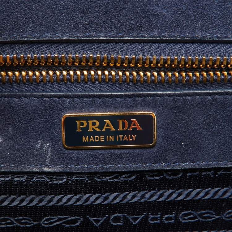 Pre Owned Prada Multicolor Velvet Trompe L'oeil Cahier Flap Top Handle Bag