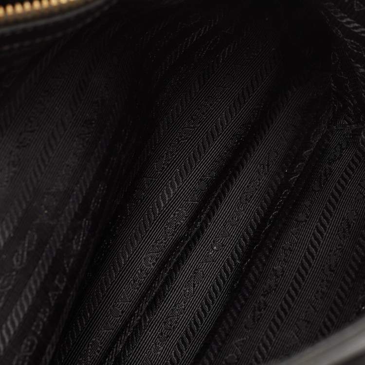 Pre Owned Prada Black Nylon and Leather Top Handle Bag
