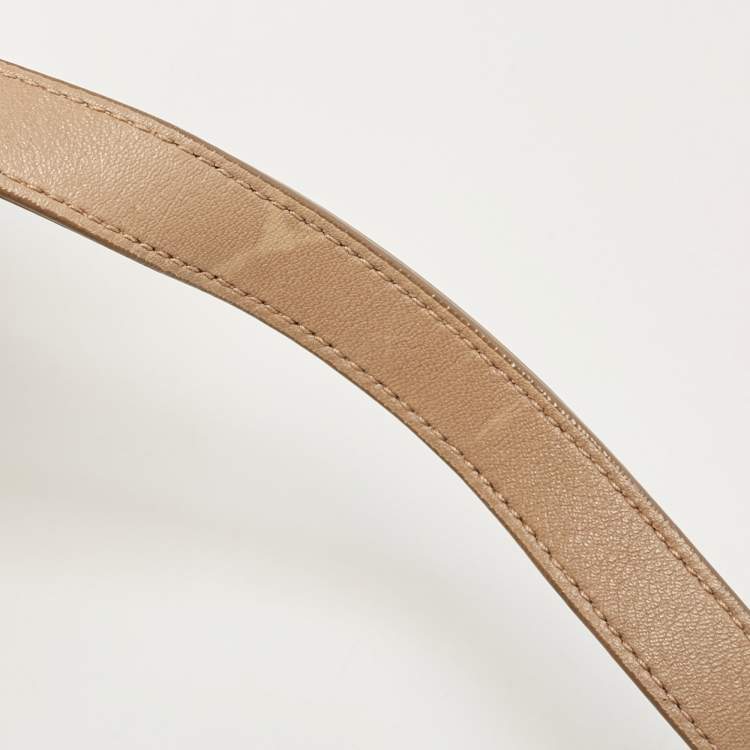 Pre Owned Prada Beige Gaufre Leather and Nylon Zip Satchel