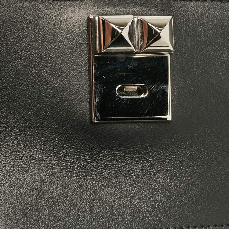 Pre Owned Prada Black/Pink Leather Elektra Wallet On Chain