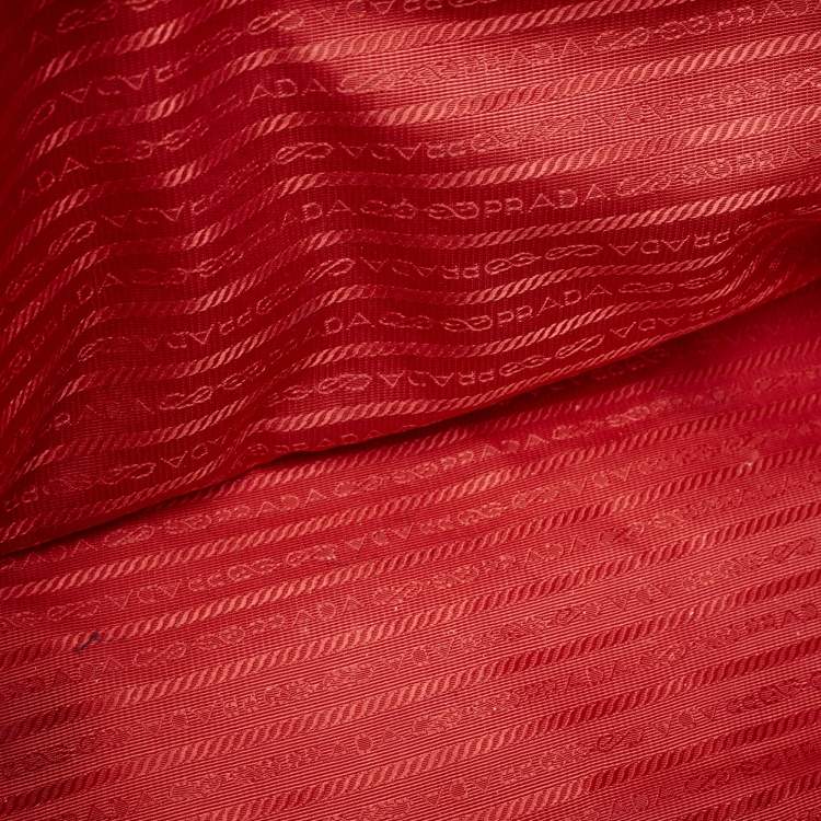 Pre Owned Prada Red Saffiano Lux Leather Large Galleria Open Tote