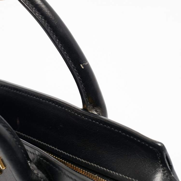 Pre Owned Prada Black Saffiano Lux and City Leather Esplanade Tote