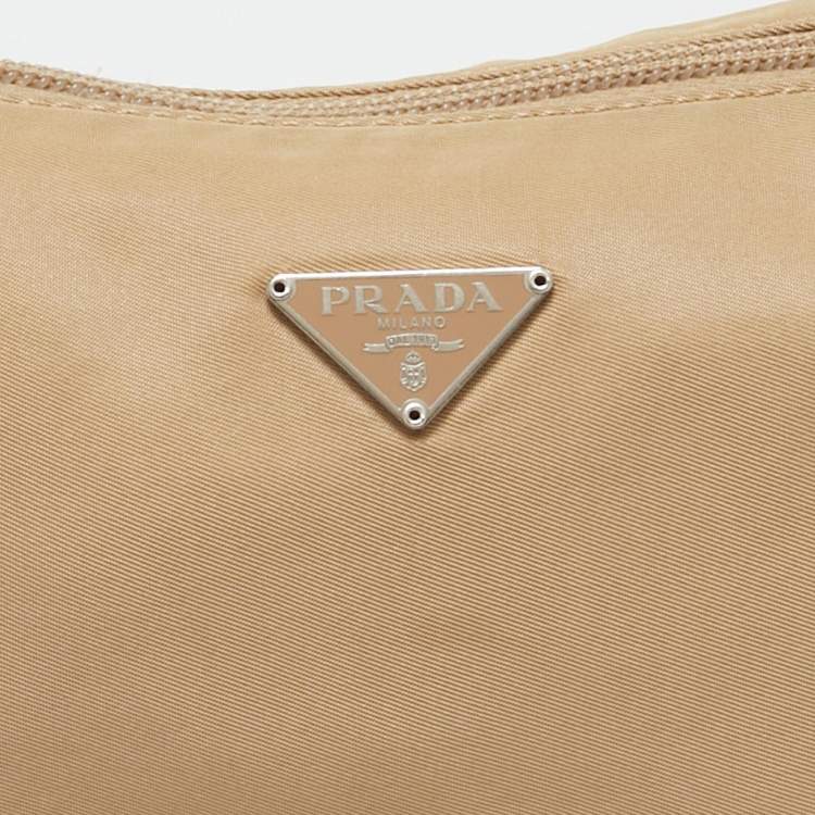 Pre Owned Prada Beige Nylon Pochette