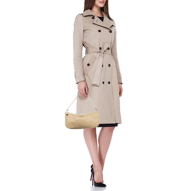 Pre Owned Prada Beige Nylon Pochette