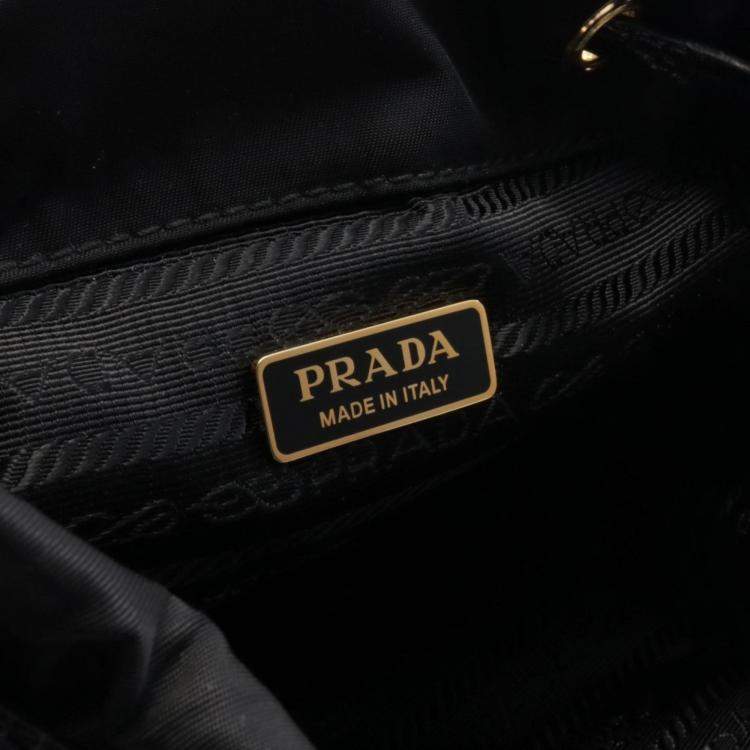 Pre Owned Prada Black Nylon and Leather Backpack 