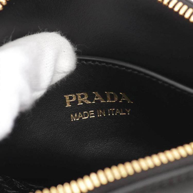 Pre Owned Prada Black Leather Shoulder Bag