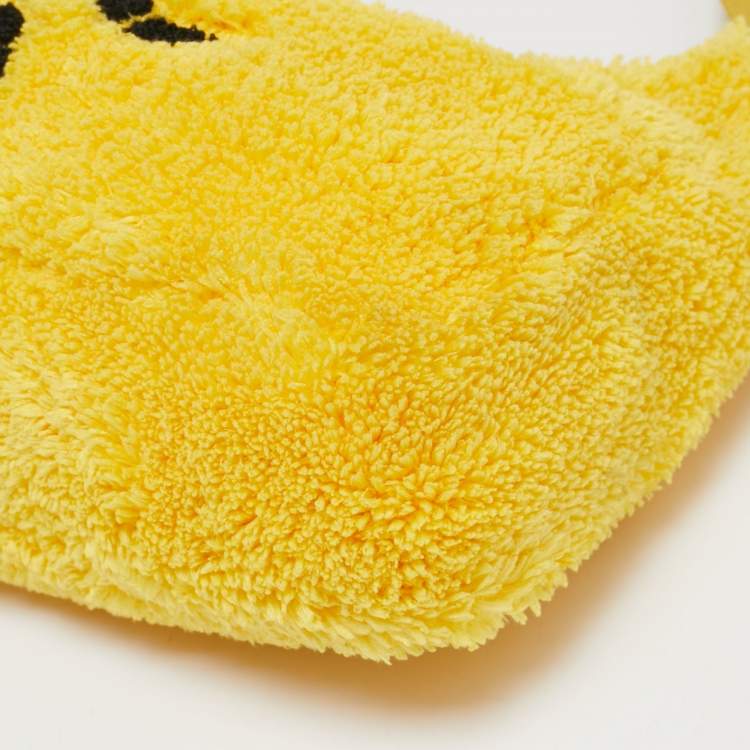 مملوكة مسبقًا Prada Yellow Terry Cloth Mini Re-Edition 2000 Baguette Bag