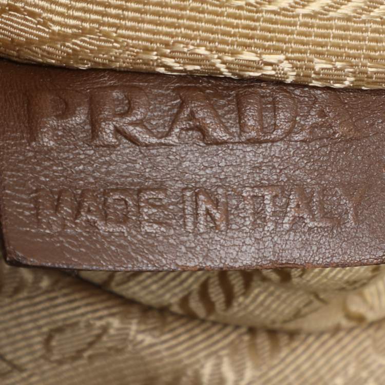 Pre Owned Prada Brown Leather Fringes Tote