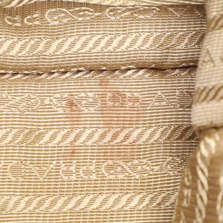 Pre Owned Prada Brown Leather Fringes Tote