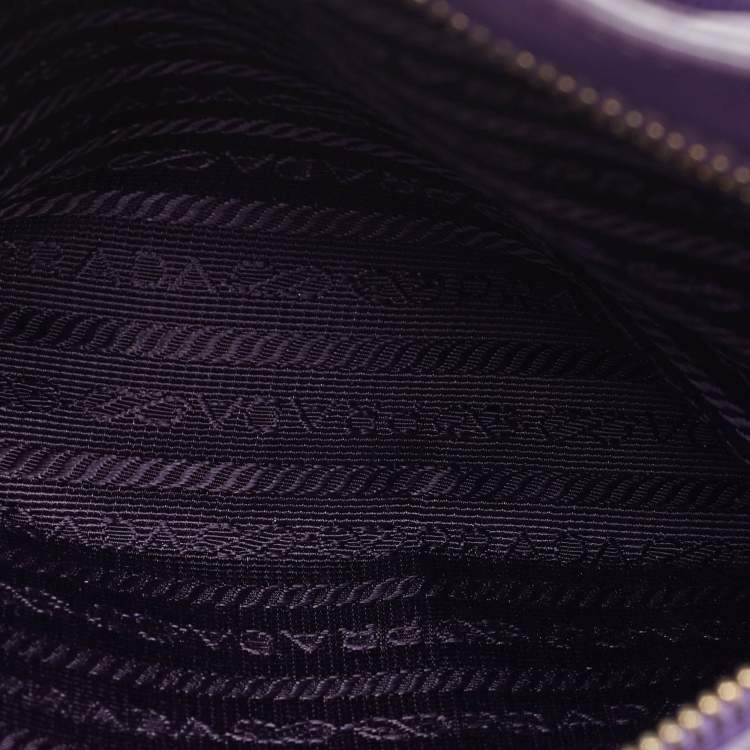 Pre Owned Prada Purple Saffiano Leather Medium Galleria Tote