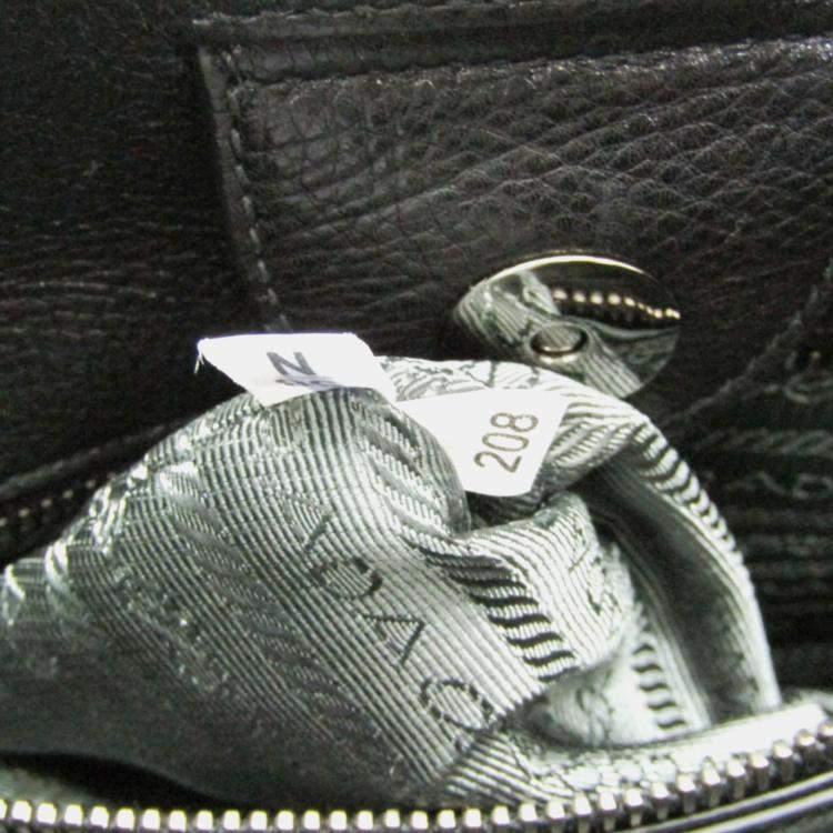 Pre Owned Prada Nero Leather Handbag 