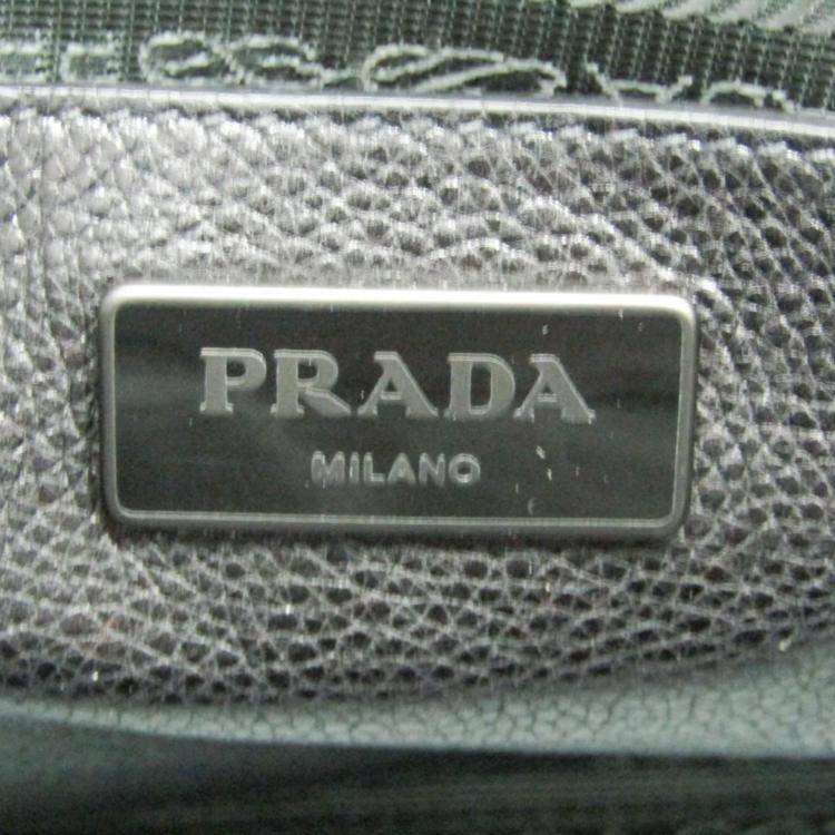 Pre Owned Prada Nero Leather Handbag 