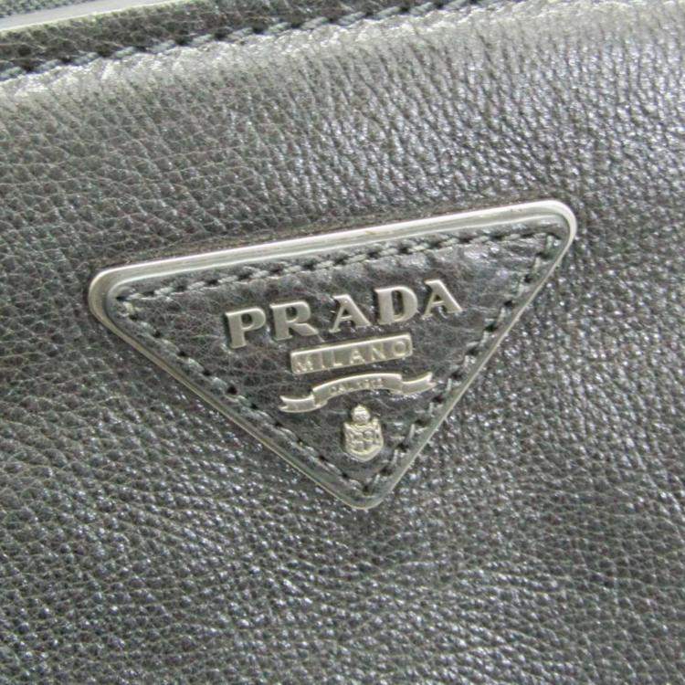 Pre Owned Prada Nero Leather Handbag 