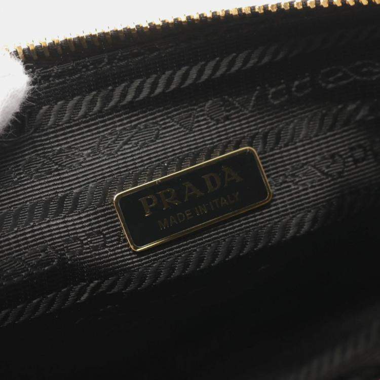 Pre Owned Prada Black Nylon and Leather Re-Edition 2002 Shoulder Bag 