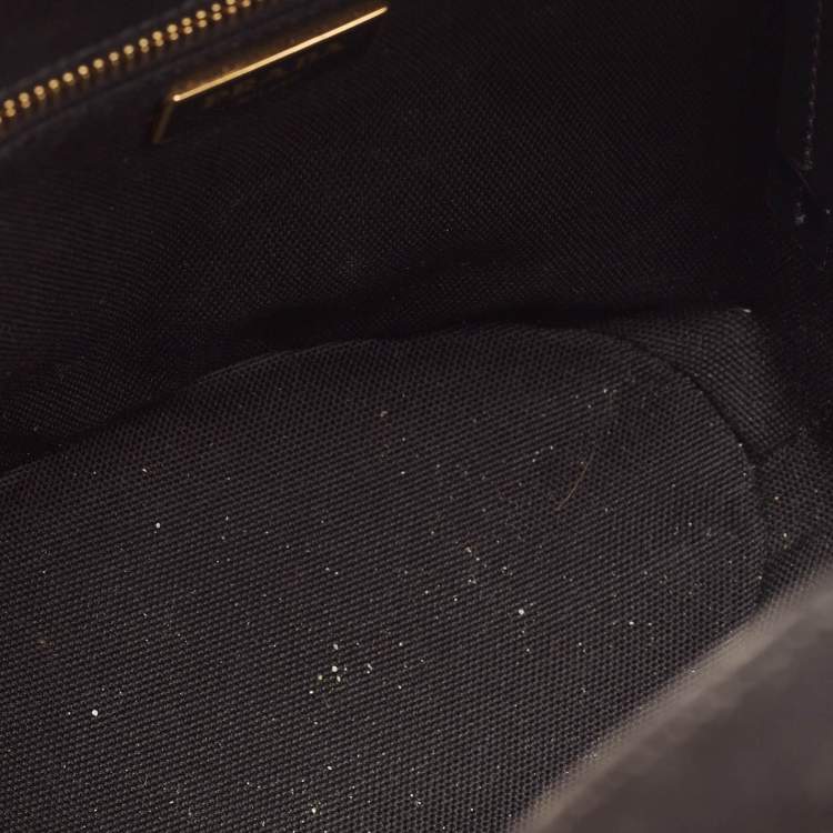 مملوكة مسبقًا Prada Black/Natural Wicker and Canvas Panier Bag