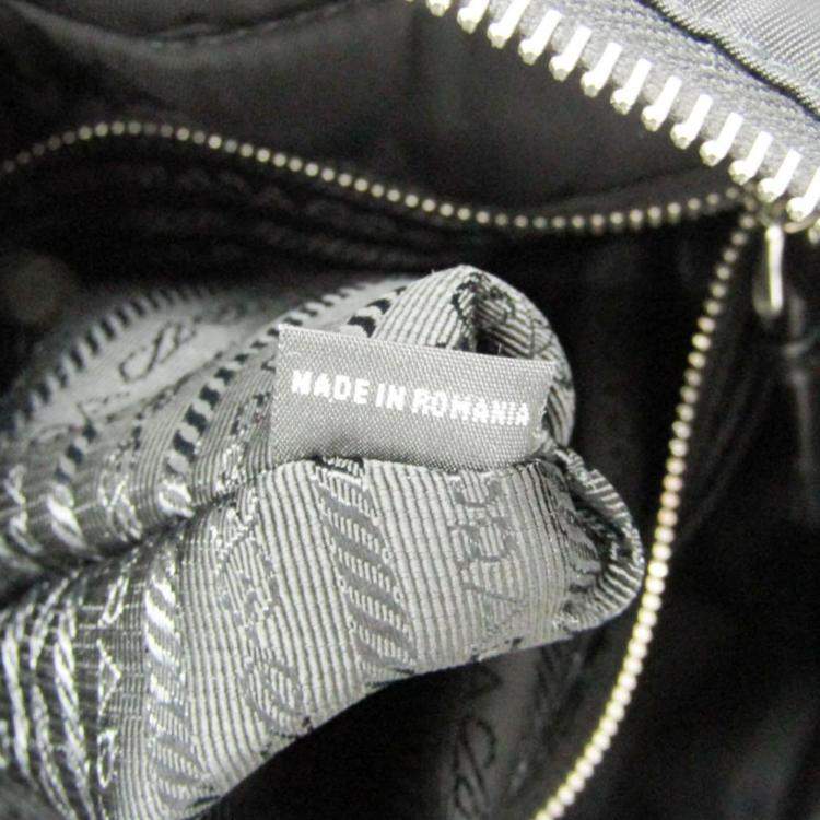 Pre Owned Prada Tessuto Black Nylon Bomber Tote Bag 