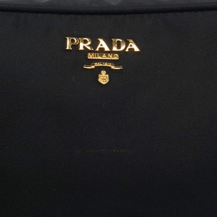 Pre Owned Prada Black Nylon and Saffiano Leather Crossbody Bag